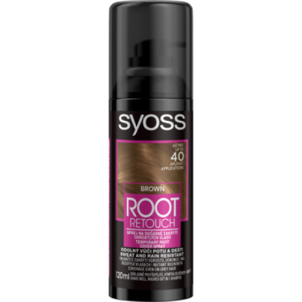 Syoss Root Retouch sprej pro dočasné zakrytí odrostů Hnědý, 120 ml