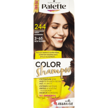 Schwarzkopf Palette Color Shampoo barva na vlasy 244 čokoládově hnědá, 50 ml