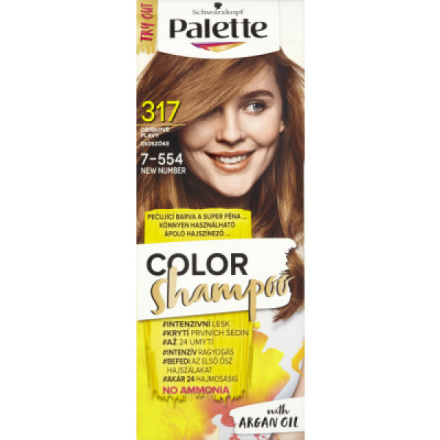 Schwarzkopf Palette Color Shampoo barva na vlasy 317 oříškově plavá, 50 ml