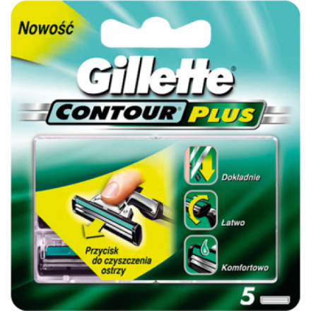 Gillette Contour plus náhradní hlavice do holicího strojku, 5 ks