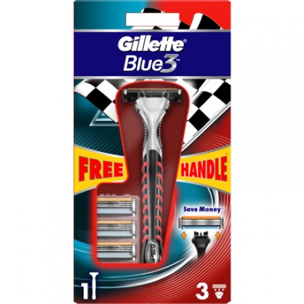 Gillette Blue3 holicí strojek + náhradní hlavice 4 ks