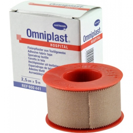 Hartmann Omniplast textilní náplast na cívce, 2,5 cm × 5 m