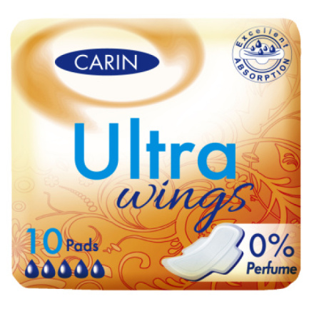 Carin Ultra Wings dámské vložky, 10 ks