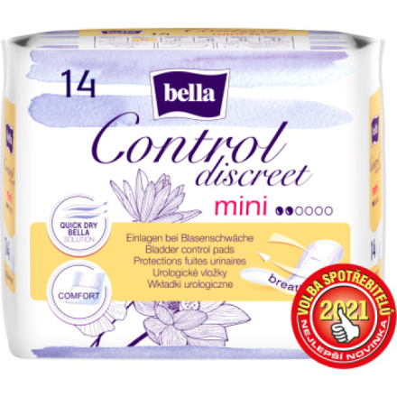 Bella Control Discreet Mini Inkontinenční vložky, 14 ks