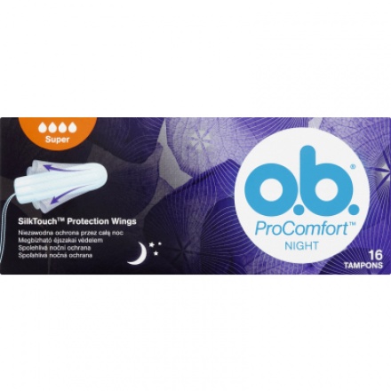 O.B. ProComfort Night Super tampony, 16 ks