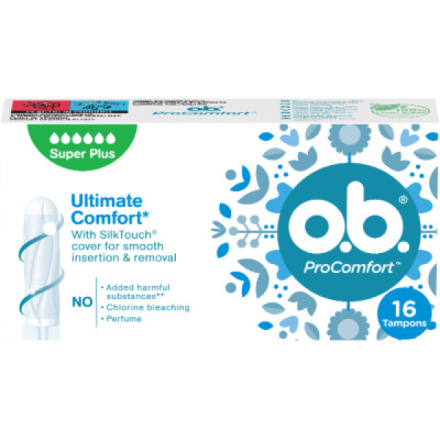 O.B. ProComfort Super Plus tampony, 16 ks