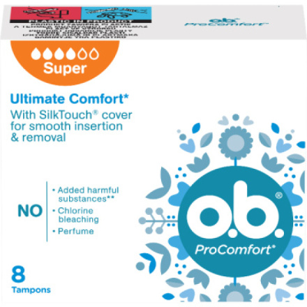 O.B. ProComfort Super tampony, 8 ks