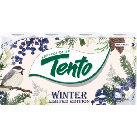 Tento Elegance Winter 3vrstvý toaletní papír, role 150 útržků, 8 rolí