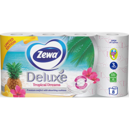 Zewa Deluxe Blossom Moments 3vrstvý toaletní papír, 19,3 m, 8 rolí