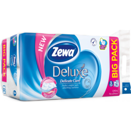 Zewa Deluxe Delicate Care 3vrstvý toaletní papír, 19,3 m, 16 rolí