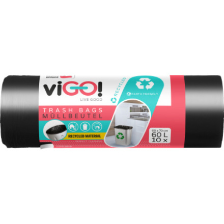 viGO pytle na odpad, 24 µ, 60 × 70 cm, 60 l, 10 ks