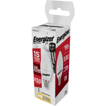 Energizer LED žárovka svíčka, E14, teplá bílá, 3,4 W jako 25 W