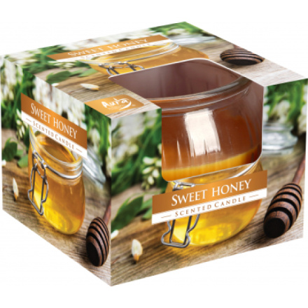 Aura Sweet Honey vonná svíčka ve skle, 80 g