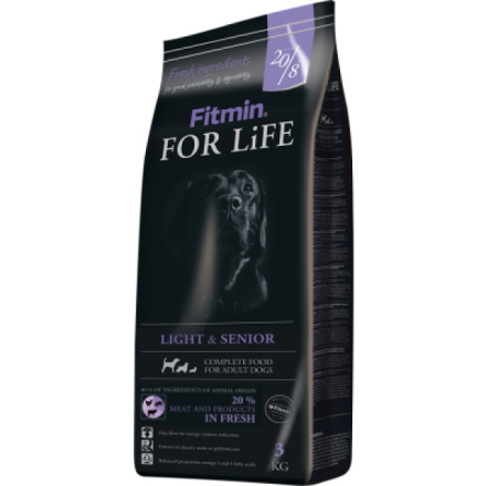Fitmin For Life Light & Senior kompletní krmivo pro psy, 3 kg
