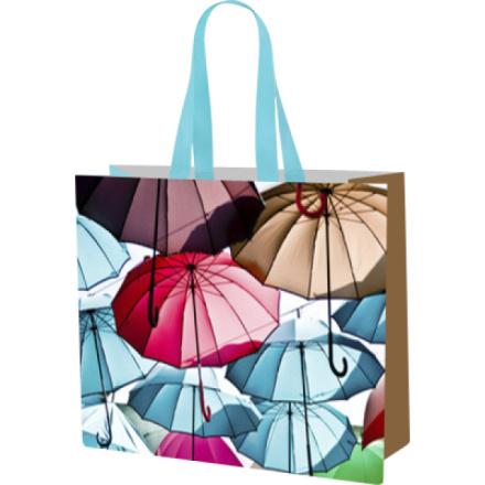 Niteola omyvatelná nákupní taška, 45 × 40 × 18 cm, vzor deštníky