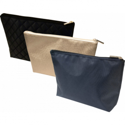 Barton Trading kosmetická taška na zip, černá, 28 × 18 × 7,5 cm