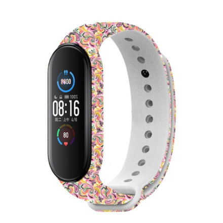 Řemínek RhinoTech na Xiaomi Mi Band 7 / Mi Band 6 / Mi Band 5 - motiv karneval RHTRTACC141