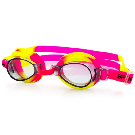 Spokey JELLYFISH Dětské plavecké brýle, růžovo-žluté, K84107