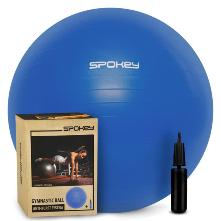 Spokey FITBALL III Gymnastický míč 75 cm včetně pumpičky, modrý, K920938