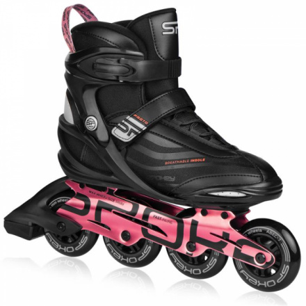 Spokey PRETO Kolečkové brusle, černo-růžové, ABEC7 Carbon, vel. 41, 5902693294221