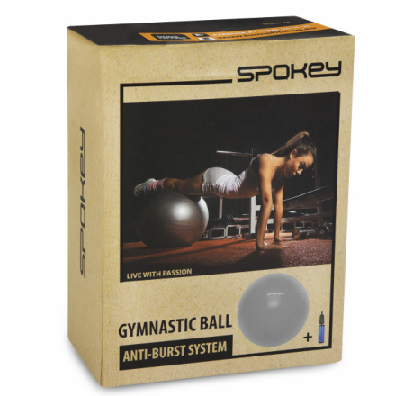 Spokey FITBALL Gymnastický míč, 55 cm, šedý, K929870