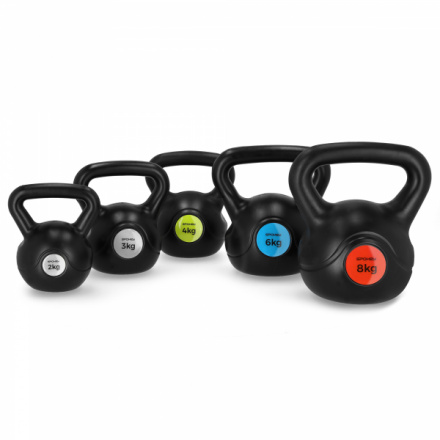 Spokey SCALES BASIC Kettlebell plastová činka 8 kg, K929929