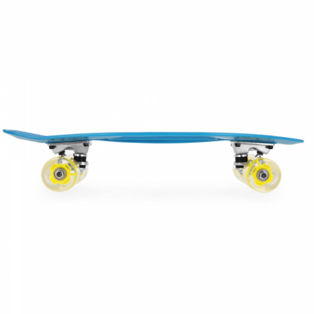 Spokey FISH Pennyboard se svíticími LED kolečky, modrý, K940467