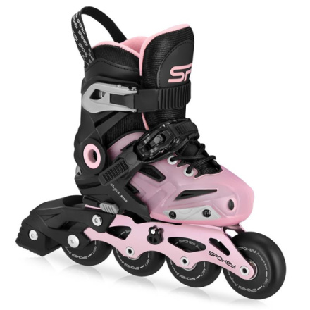 Spokey FREESPO KIDS Dětské kolečkové brusle, růžové, ABEC7 Carbon, vel. 27-30, K940661