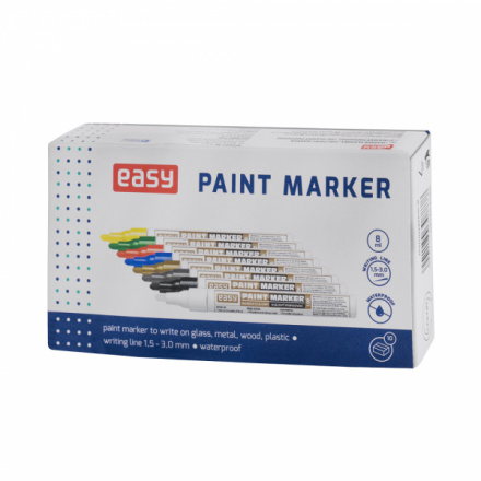 EASY PAINTMARKER Olejový popisovač s kulatým hrotem černý, 10 ks v balení, S830882