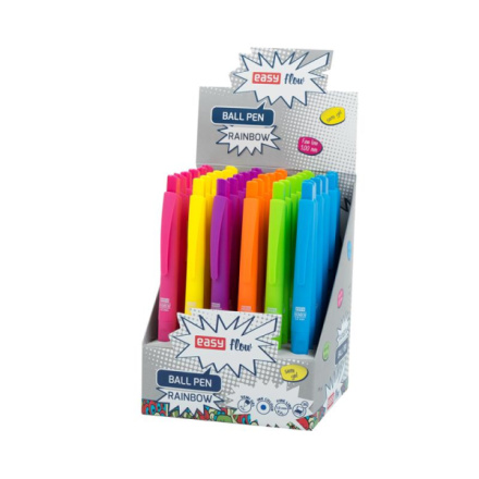 EASY RAINBOW Kuličkové pero, modrá semi-gelová náplň, 1 mm, 1ks v balení, mix barev, S924603