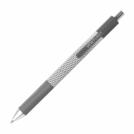 EASY VENTURIO Kuličkové pero, modrá semi-gelová náplň, 0,7 mm, 1ks v balení, černo-zlatá/stříbrná, S926427