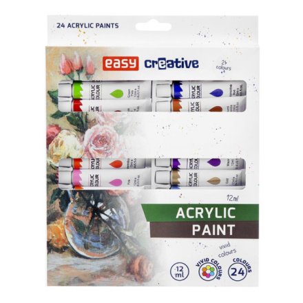 Akrylové barvy 12 ml, 24 ks, S927792