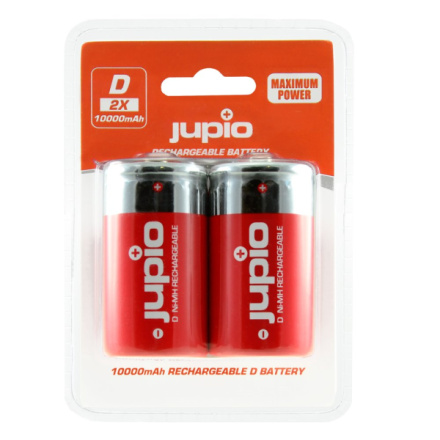 Baterie Jupio D 10000mAh (velké monočlánky) 2ks, dobíjecí, JRB-D10000