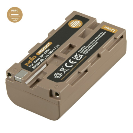 Baterie Jupio NP-F550 *ULTRA C* 3350mAh s USB-C vstupem pro nabíjení, VSO0301