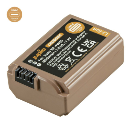 Baterie Jupio NP-FW50 *ULTRA C* 1080mAh s USB-C vstupem pro nabíjení, CSO0305