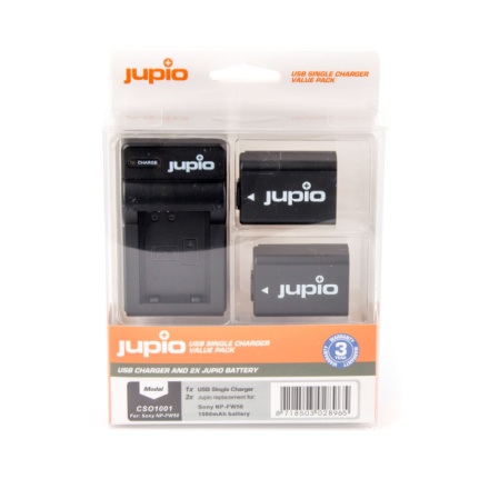 Set Jupio 2x NP-FW50 - 1080 mAh + USB nabíječka, CSO1001