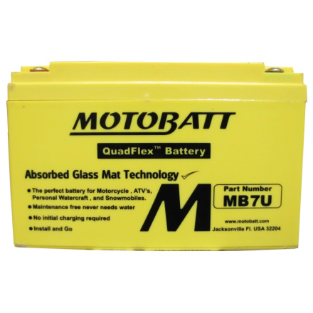 Baterie Motobatt MB7U 6,5Ah, 12V, 2 vývody, MB7U