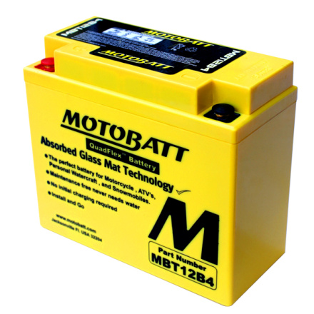 Baterie Motobatt MBT12B4 11Ah, 12V, 2 vývody , MBT12B4