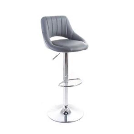 Barová židle G21 Aletra koženková, prošívaná grey, G-21-W521