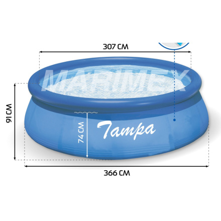 Bazén Marimex Tampa 3,66 x 0,91 m bez filtrace, 103400411