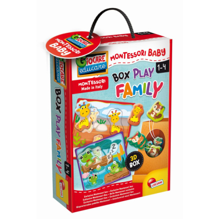 Hračka Liscianigioch Montessori Baby Box Play Family - Vkládačka mláďátka, 7192727