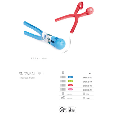 Výrobník sněhových koulí Prosperplast SNOWBALLEE 1 zelený , IKUL1-361C