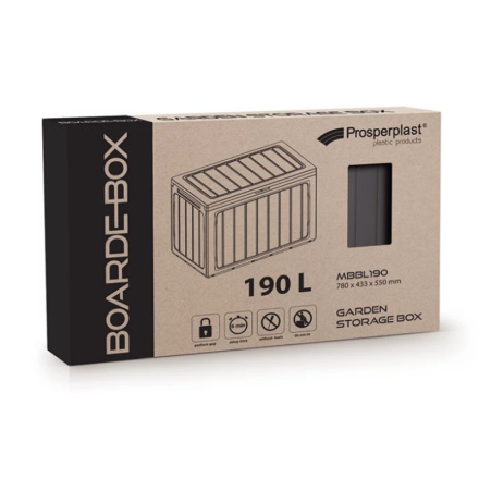 Zahradní box Prosperplast BOARDEBOX antracit 190L , MBBL190-S433