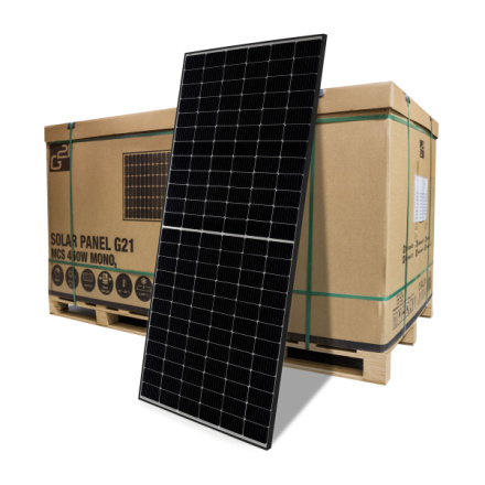 Solární panel G21 MCS LINUO SOLAR 450W (0.45kWh) mono, černý rám - paleta 31 ks, cena za kus, SPG21B450W