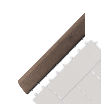 Přechodová lišta G21 Indický teak pro WPC dlaždice, 38,5 x 7,5 cm rohová (levá), PRL2LL
