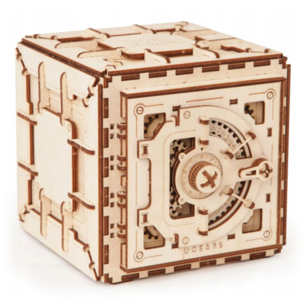 Hračka Ugears 3D dřevěné mechanické puzzle Trezor 179ks, UG70011