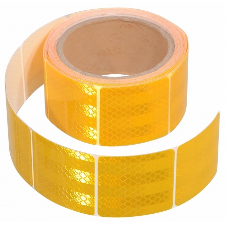 Samolepící páska reflexní dělená 1m x 5cm žlutá, 01544
