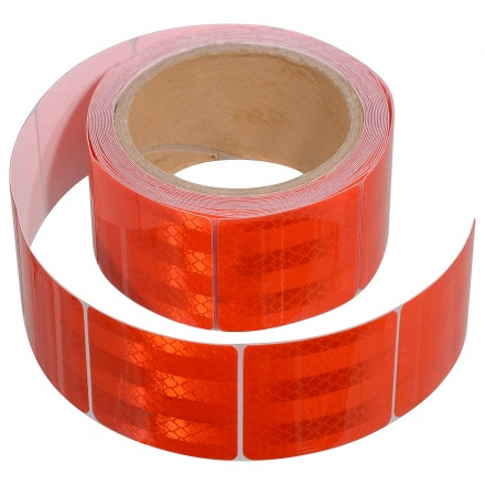 Samolepící páska reflexní dělená 1m x 5cm červená, 01546