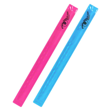 Pásek reflexní ROLLER 2ks růžový + modrý, 01708
