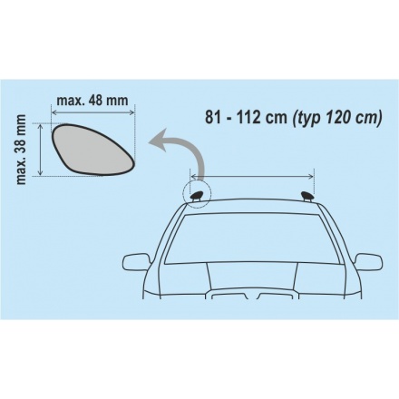 Příčný nosník zamykací hliníkový 120cm ALU-PRO, 02305